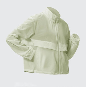 SPARK Women's Loose-Fit Outdoor Windbreaker Casual Yoga Jacket YEL22617