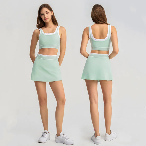 SPARK New Fake Two-Piece Tennis Skirt Yoga Suit QY6531