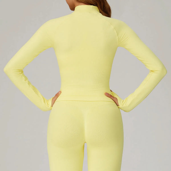 SPARK Stand Collar Zipper Yoga Jacket For Women ZC4513