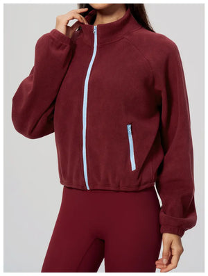SPARK Women's Plush Fleece Zip-Up Jacket ZC5585