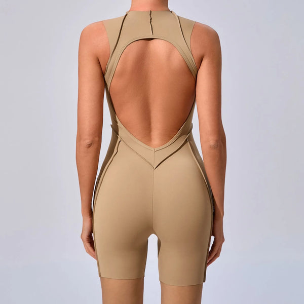 SPARK Stitching Tight Short Jumpsuit TF25100