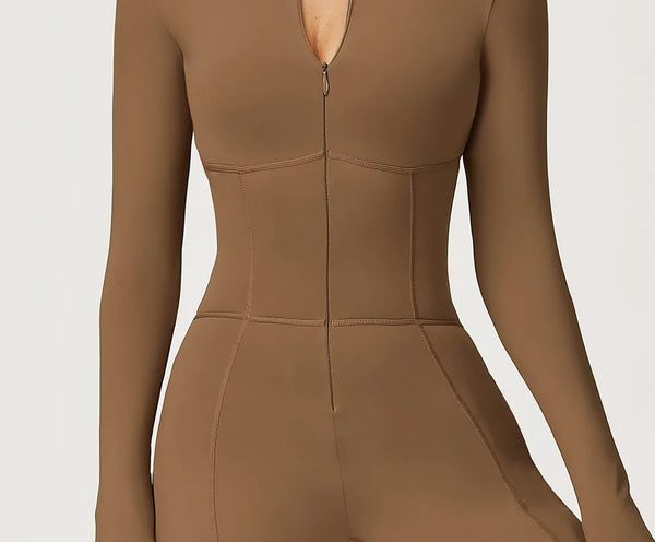 SPARK Plush Warm Stand Collar Zipper Long-sleeved Jumpsuit ZC5050