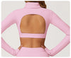 SPARK High Collar Yoga Hollow Back Tight Sports Top ZC4507