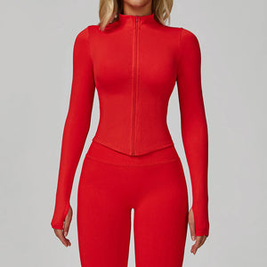 SPARK Slim-fit Zip-up Yoga Jacket For Women ZC7725