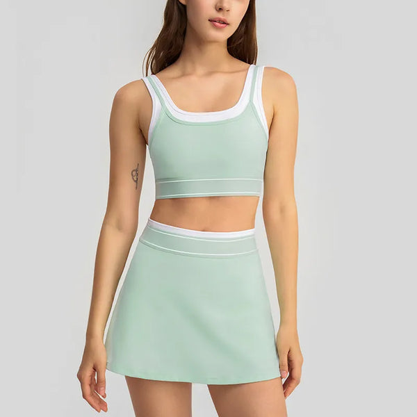 SPARK New Fake Two-Piece Tennis Skirt Yoga Suit QY6531