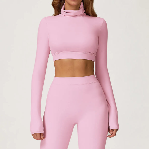 SPARK High Collar Yoga Hollow Back Tight Sports Top ZC4507