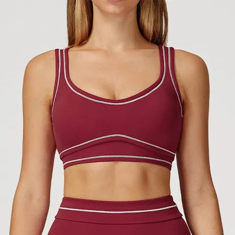 SPARK Contrast Color Fitness Sports Bra ZC7028