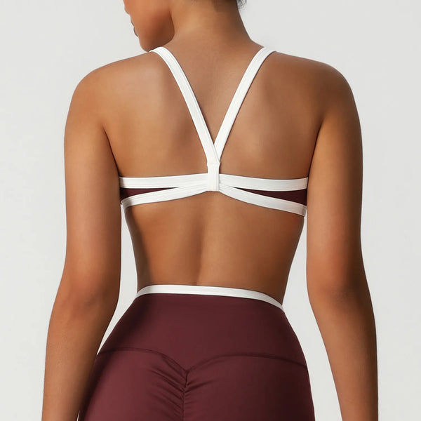 SPARK New Cross-border Contrast Color Thin Strap Bra YG2536