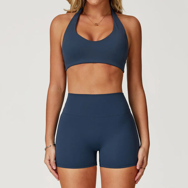 SPARK Athletic Backless Halter Sports Bra ZC8505-1