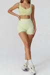 SPARK Contrast Color Folded High Waist Shorts ZC7028