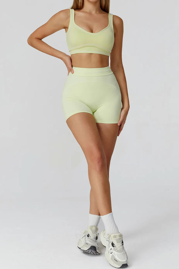 SPARK Contrast Color Folded High Waist Shorts ZC7028