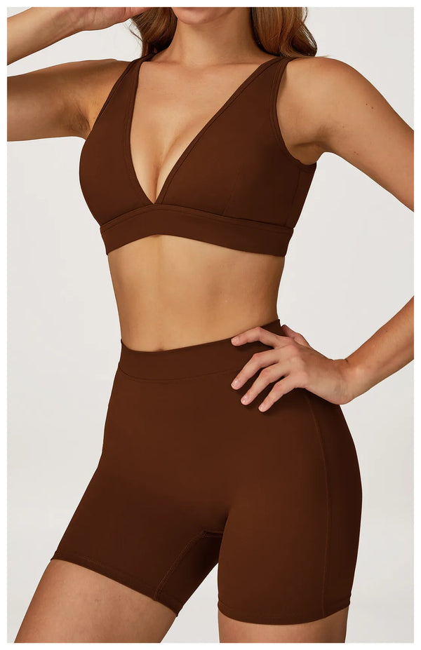 SPARK Deep V Shaped Quick-drying Yoga Fitness Bra ZC4507