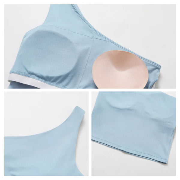 SPARK One-shoulder Twisted Yoga Tank Top ZC9152