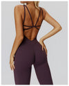 SPARK Butterfly Back Yoga Flared Jumpsuit For Women ZC9506