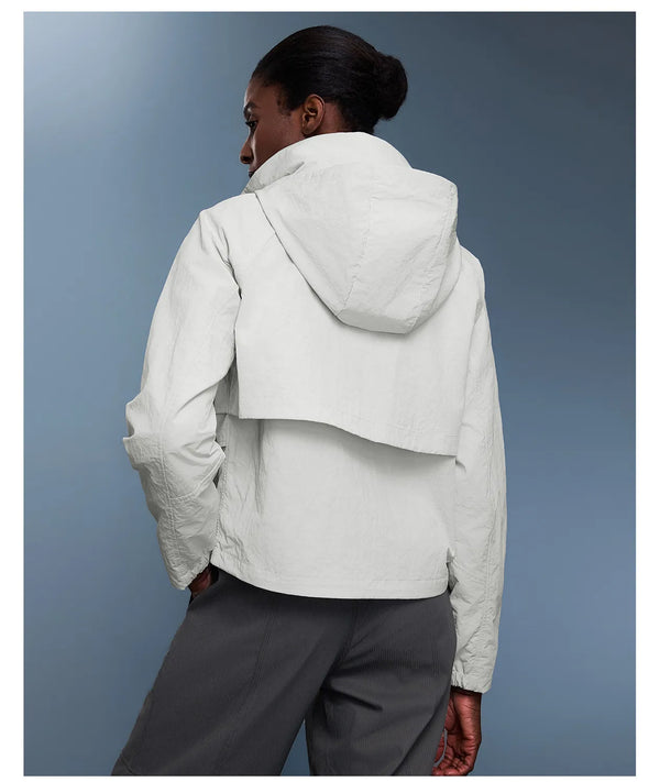 SPARK Outdoor Windbreaker with Storable Hooded Jacket For Women DQ25125