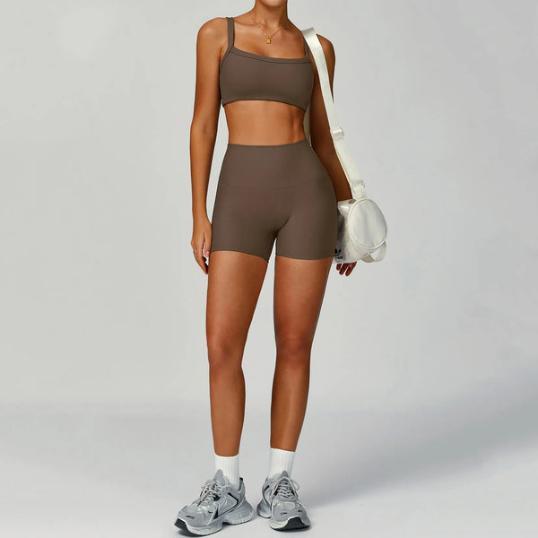 SPARK High Waist Ribbed Fitness Shorts ZC3093