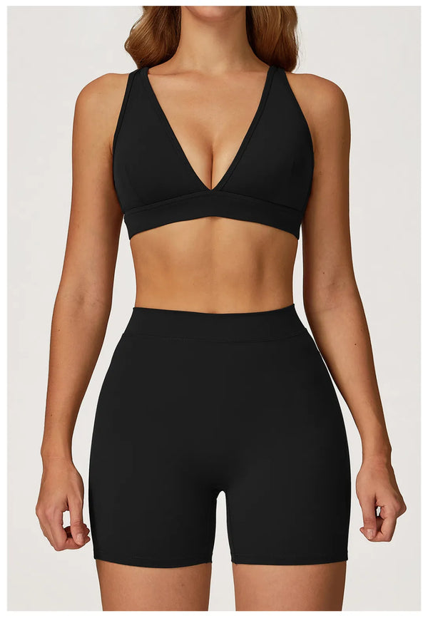 SPARK Deep V Shaped Quick-drying Yoga Fitness Bra ZC4507