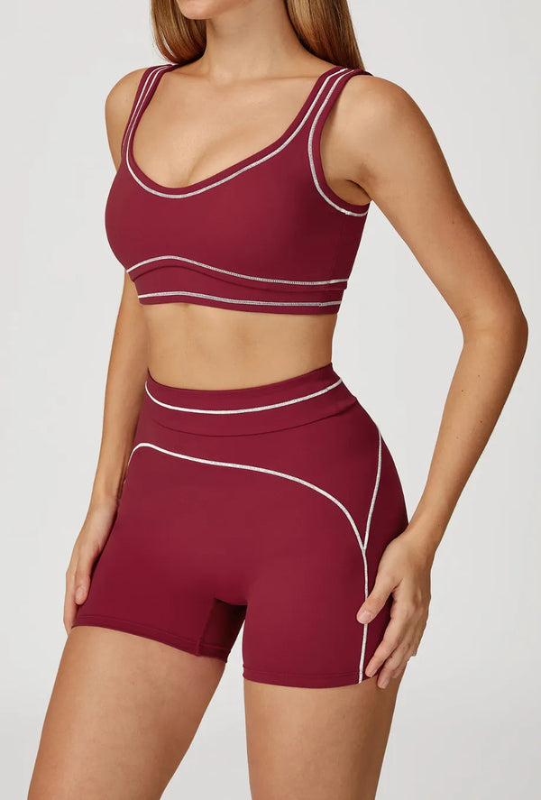 SPARK Contrast Color Folded High Waist Shorts ZC7028