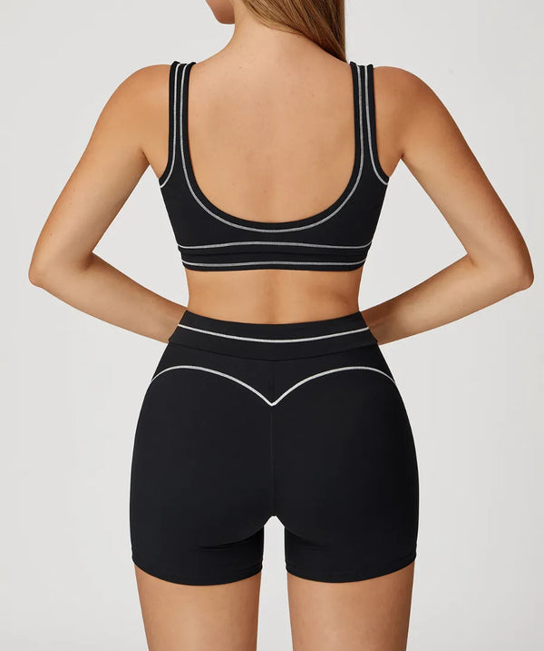 SPARK Contrast Color Folded High Waist Shorts ZC7028