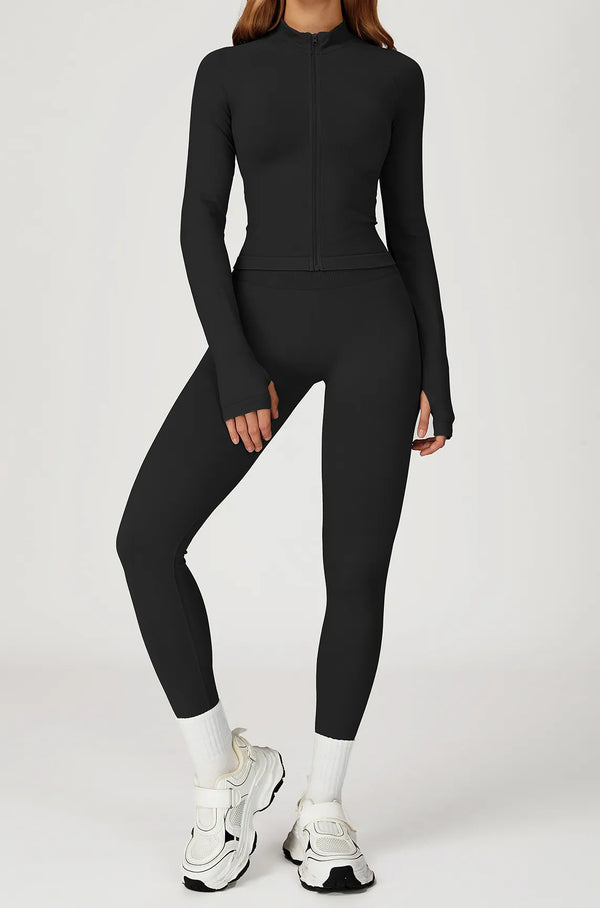 SPARK Stand Collar Zipper Yoga Jacket For Women ZC4513