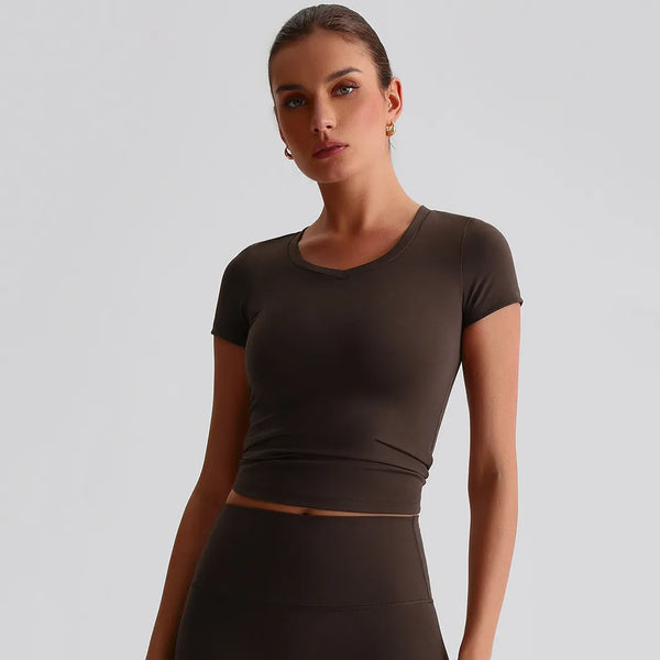 SPARK High Impact Yoga Pilates Short Sleeve Shirts LQ2199