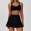 SPARK Hollow Back Tank Top Bud Tennis Skirts Set ZC9305