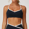 SPARK Color Block Cross Straps Sports Bra ZC9253
