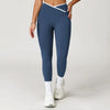 SPARK Color Block Cross Waist Yoga Leggings ZC9253