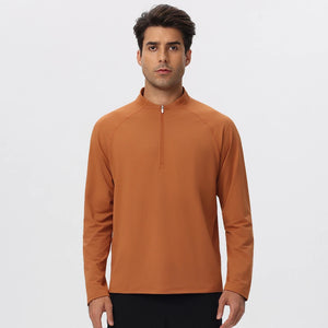 SPARK Men’s Half-Zip Lightweight Warm-Up Pullover Long Sleeve YEL61527