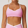 SPARK Color Block Cross Straps Sports Bra ZC9253