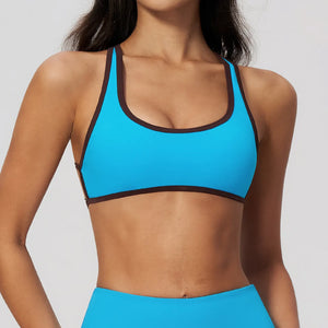 SPARK Women’s Cutout Crossover Back Naked-Feel Sports Bra ZC2578