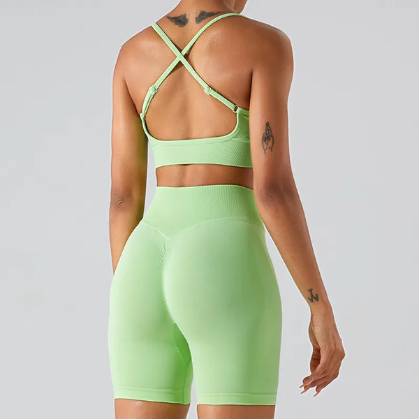 SPARK Seamless Cross Back Fitness Bra YJ1070