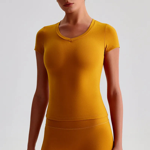 SPARK High Impact Yoga Pilates Short Sleeve Shirts LQ2199