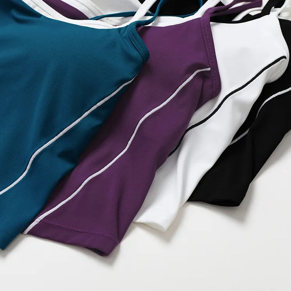 SPARK Color Block Cami Tank Top-multi colors