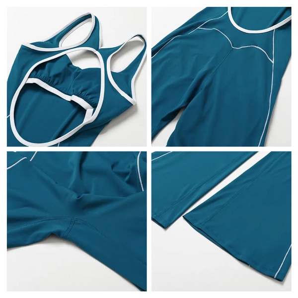 SPARK Hollow Back Dance Flared Jumpsuit