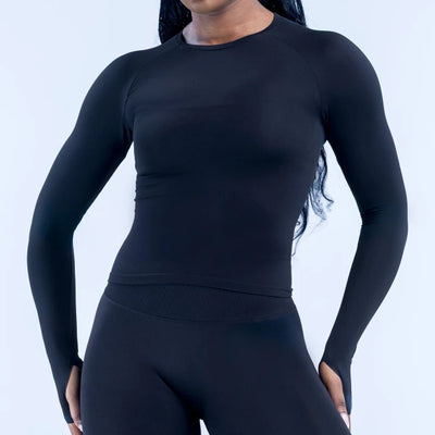 SPARK Seamless High Elasticity Yoga Long Sleeve Top With Thumb Holes OD6896