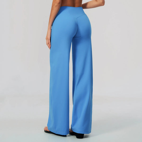 SPARK Brushed Slim-Fit Wide Leg Pants For Women ZC5529