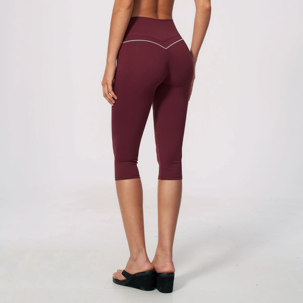 SPARK New Color-block Tummy Control Yoga Capri ZC9615