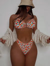 SPARK Double Strap Floral Swimsuit Sexy Bikini CHS230