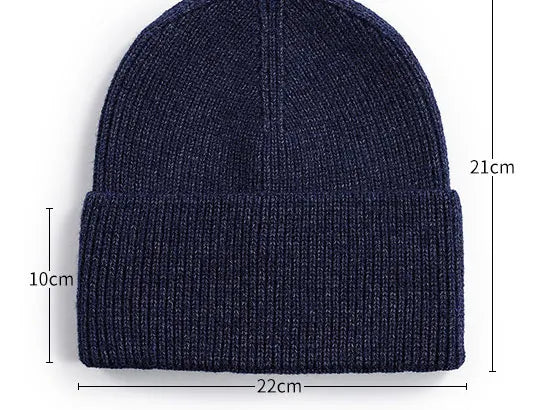 SPARK Unisex Thick Knit Beanie | Warm Winter Cuffed Hat with Ear Coverage