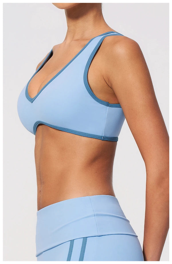 SPARK Chic Colorblock Yoga Workout Sports Bra ZC3588