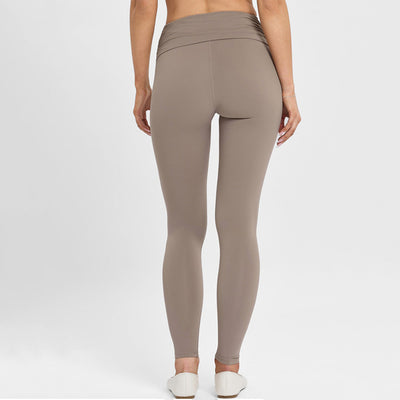 SPARK Shirred Waist Tummy Control Yoga Pants for Women FNK26071