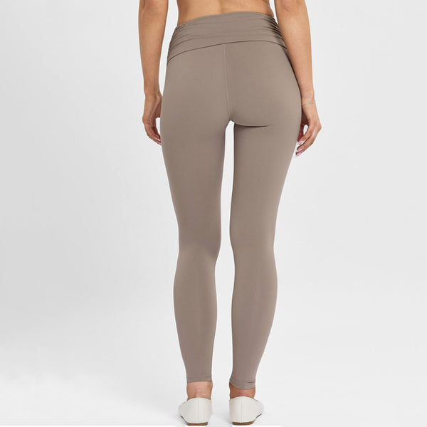 SPARK Shirred Waist Tummy Control Yoga Pants for Women FNK26071