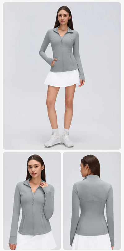 SPARK Women's Slim-Fit Zip-Up Yoga Jacket DQ26110