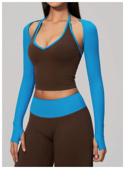 SPARK New Long-Sleeve Crop Athletic Yoga Shrug ZC9639