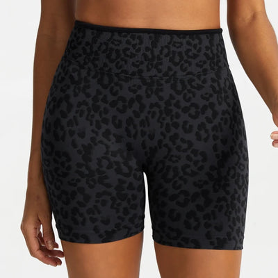 SPARK Seamless Leopard-print Yoga Fitness Shorts RXW3006-2