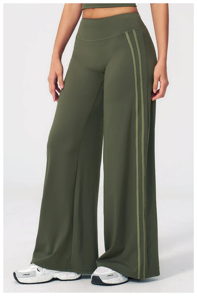SPARK Women's Contrast Color Wide Leg Yoga Pants ZC3588