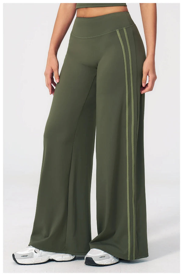 SPARK Women's Contrast Color Wide Leg Yoga Pants ZC3588