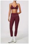 SPARK Women's Color-Block V-neck Halter Yoga Bra ZC9615