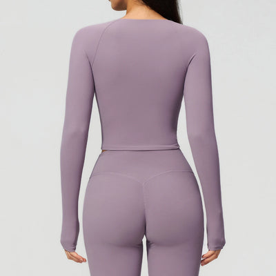 SPARK Women's Slim-Fit Long-Sleeve Yoga Top ZC4208
